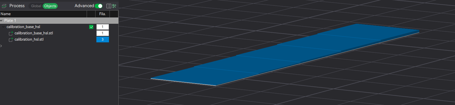 Kalibrierungsobjekt im Slicer